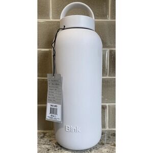 Bink Big Bottle 36oz Glass Water Bottle Silicone Sleeve - BONE - NWT Wide Mouth
